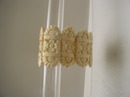 Vintage Bone Carved Stretch Bracelet