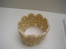 Vintage Bone Carved Stretch Bracelet