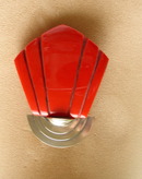 Bakelite & Silver Vintage Deco Brooch