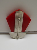 Bakelite & Silver Vintage Deco Brooch