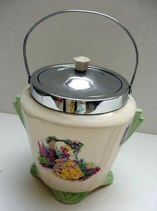 Lovely 1930's Lady Biscuit Barrel