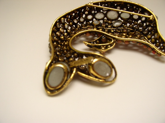 Iradj Moini Dolphin Brooch-Semi Precious Stones