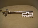 Victorian Sterling Silver Key Brooch