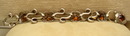 Victorian Sterling Link Bracelet with Citrines