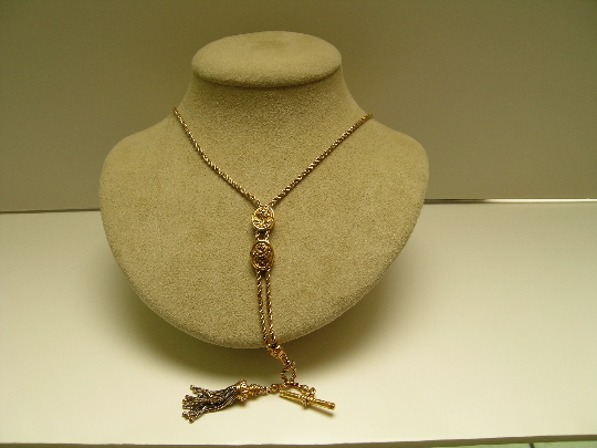 Victorian 18 Ct. Gold slide necklace