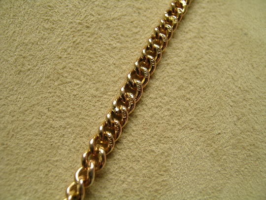 Victorian 18 kt. gold link Prince Albert chain