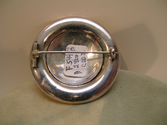 Victorian Scottish Agate Sterling Silver Brooch