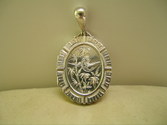 English Victorian Sterling Silver Locket