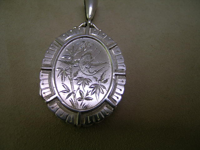 English Victorian Sterling Silver Locket