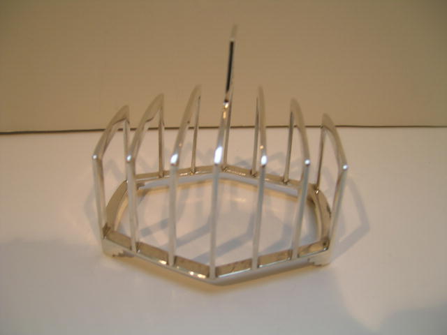 English Sterling Silver Toastrack