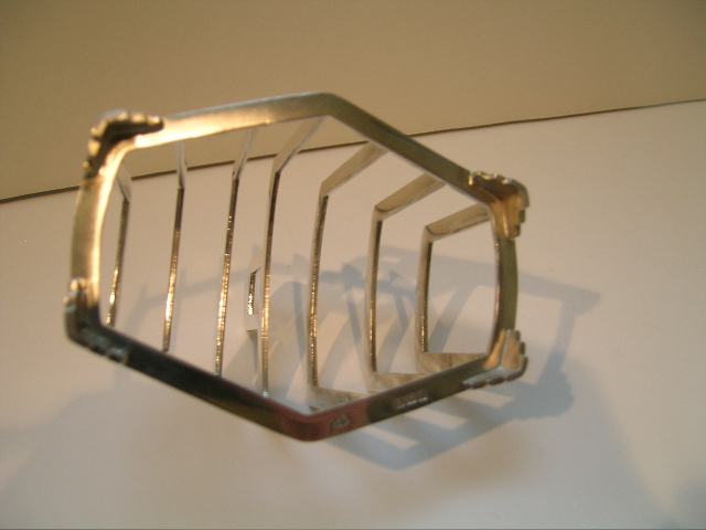 English Sterling Silver Toastrack