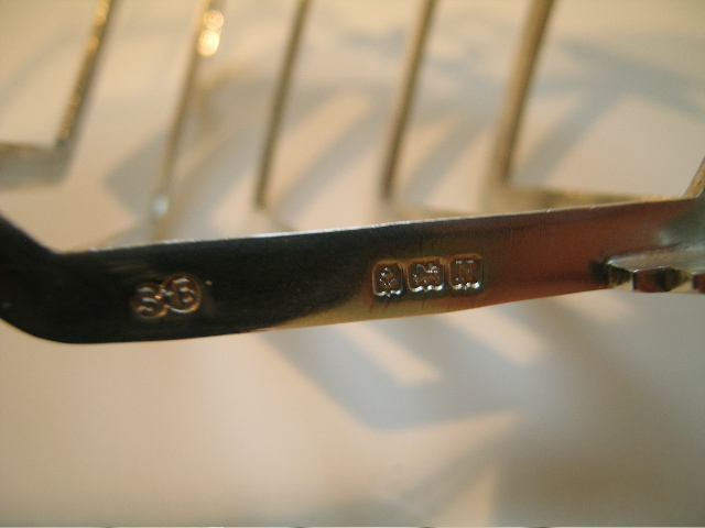 English Sterling Silver Toastrack