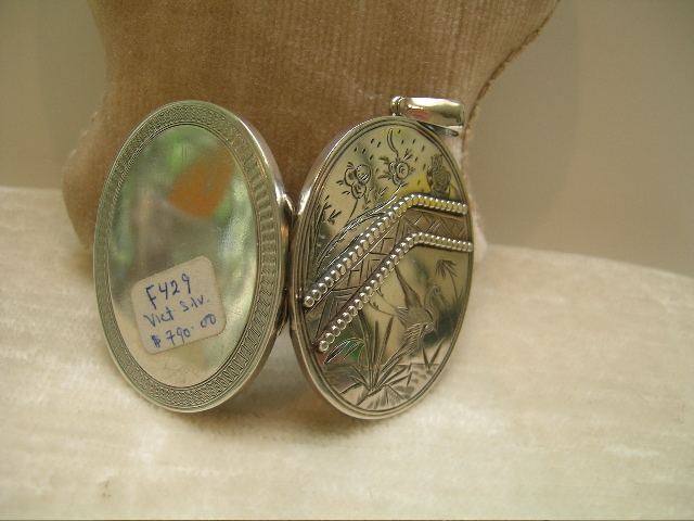 English Victorian Silver Locket