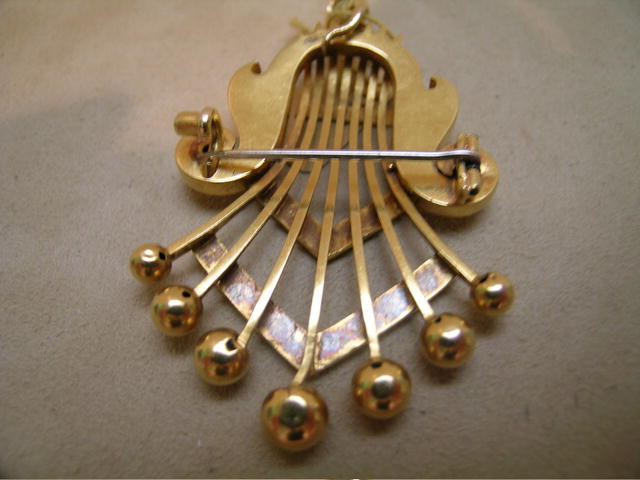 Victorian 18K Gold Brooch and Pendant