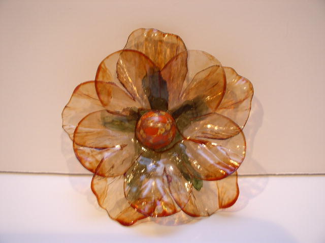 Lucite Flower Brooch