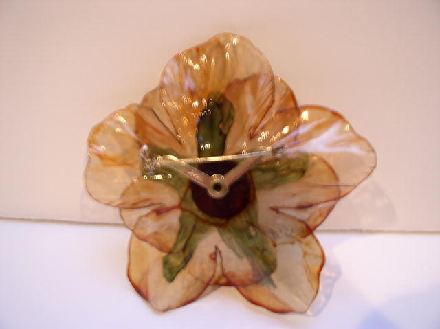 Lucite Flower Brooch