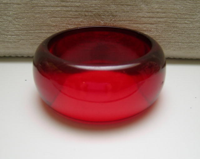 Big and bold and Bright Red Bakelite Bangle
