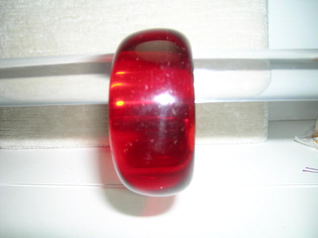 Big and bold and Bright Red Bakelite Bangle
