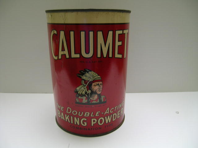 Large Calulmet Double Acting Baking Powder Tin