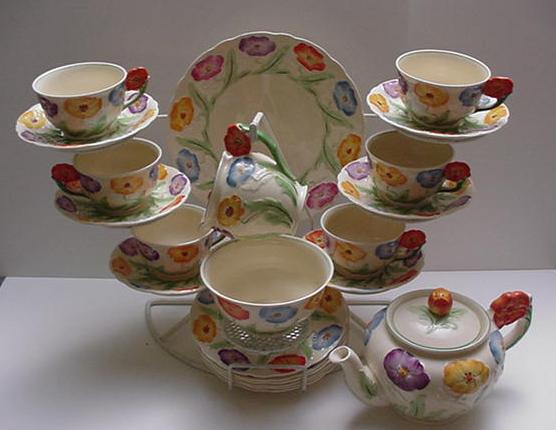 Grindley English Flower Tea Set With Teapot