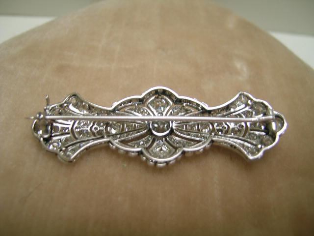 English Edwardian Diamond/platinum Brooch