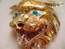 18 Ct.Gold/ Enamel / Rubies/ Diamonds/ Emerald