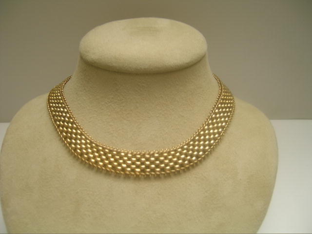 15 Ct. Victorian English Basketweave Necklace