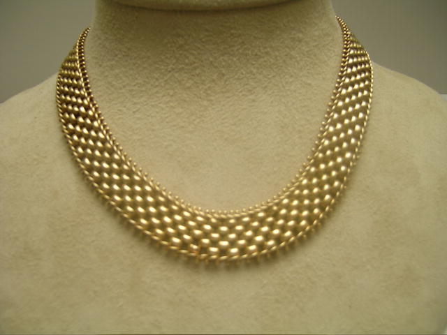 15 Ct. Victorian English Basketweave Necklace