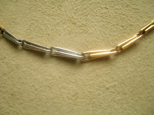 !8 Ct. Gold and Platinum English Necklace