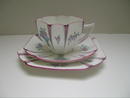Shelley Queen Anne Vase of Flowers Trio