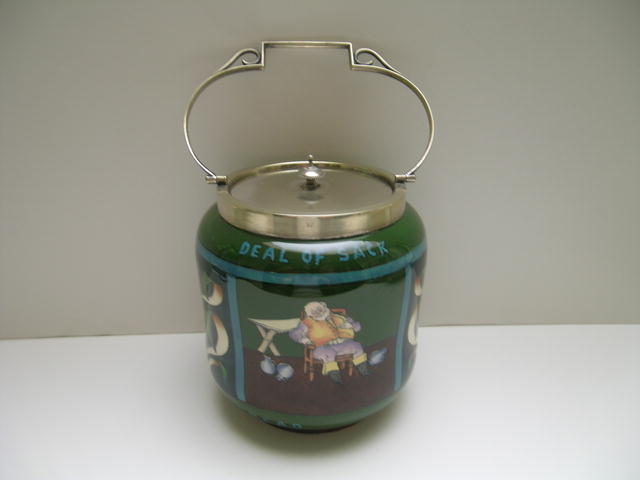 Shelley Intarsio Biscuit Barrel with Silver
