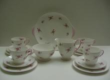 Shelley Rose Spray Tea Set For Four