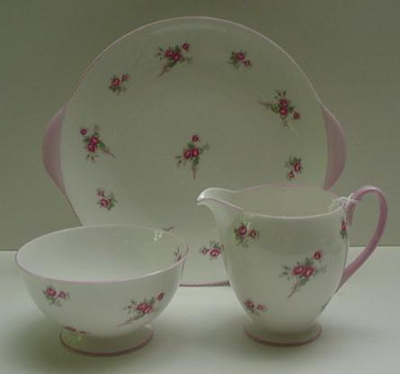 Shelley Rose Spray Tea Set For Four