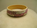 Celluloid Deco Red and White Bangle