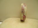Celluloid Deco Red and White Bangle