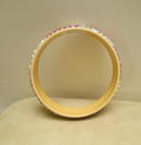 Celluloid Deco Red and White Bangle