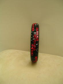 Celluloid vintage Black and Red /deco Bangle