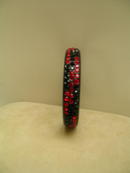Celluloid vintage Black and Red /deco Bangle