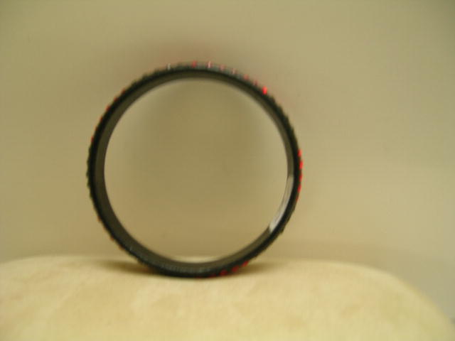 Celluloid vintage Black and Red /deco Bangle