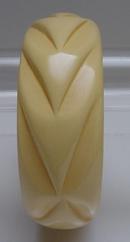 Bakelite Wide Taffy Colored Carved Bangle