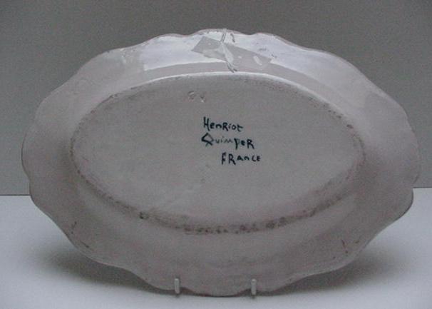 Lovely Oval Quimper Serving Platter