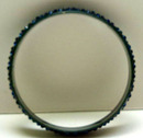 Celluloid Vintage Dark Blue Bangle with Dark Blue rhinestones