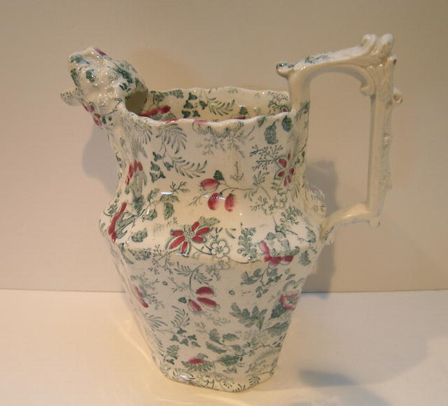Victorian Chintz Pitcher with Tiger Spout