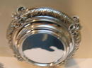 Vict. Etched Glass / Silver Plate Punch Bow