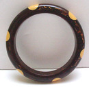 Bakelite Vintage Marbelized Brown & 6 Yellow