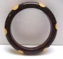 Bakelite Vintage Marbelized Brown & 6 Yellow