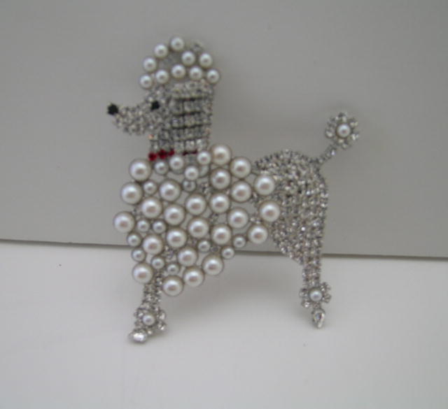 Butler and Wilson White Poodle Brooch