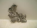 Vintage English Marcasite Flower Brooch