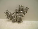 Vintage English Marcasite Flower Brooch