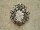 Victorian Sterling Cameo Brooch